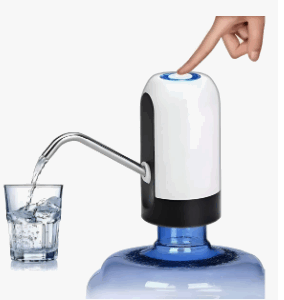 Dispenser De Agua De Bidon Usb Recargable 20 Litros Color Negro