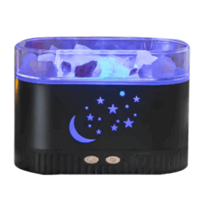 Difusor Humidificador Lampara Piedras De Sal Cristal Luz Led