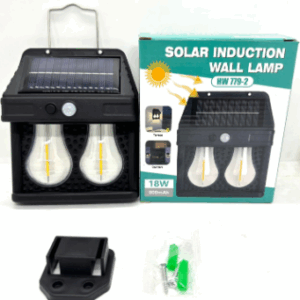 Farol Lámpara Led Carga Solar Doble Foco Exterior Recargable